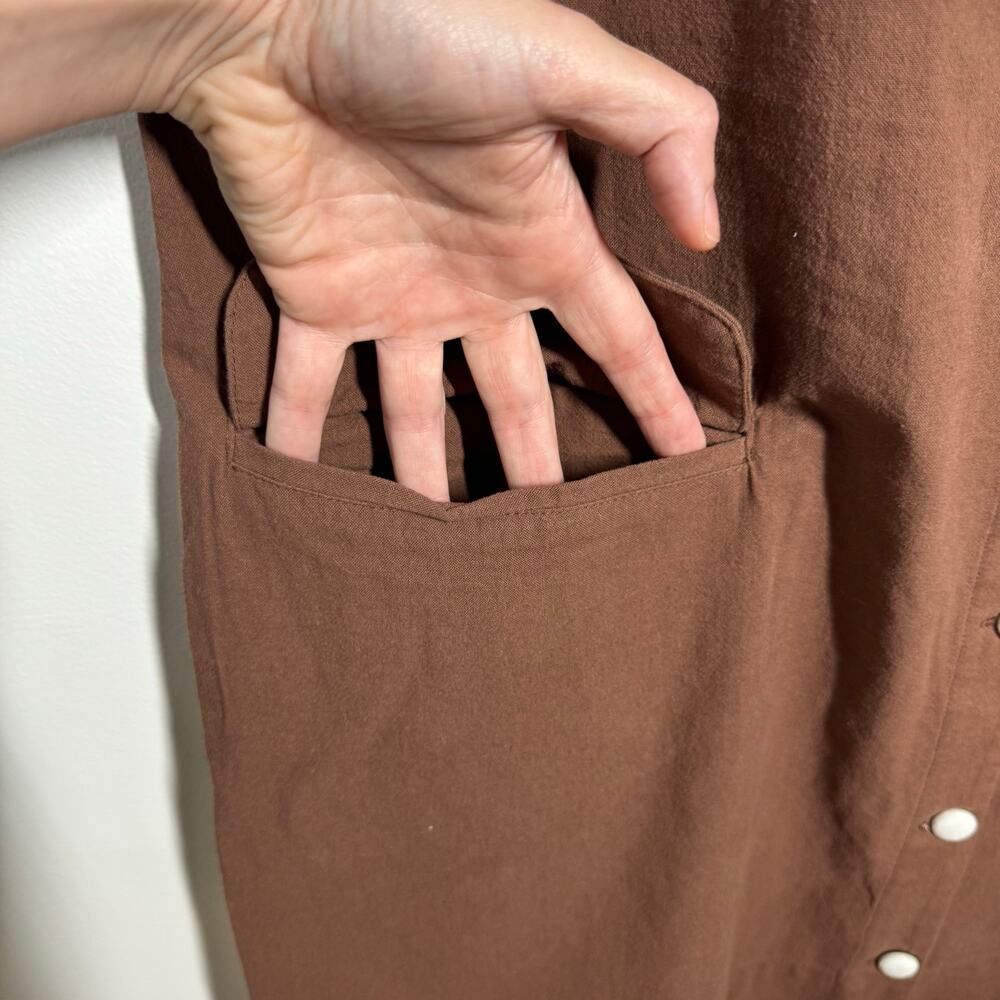 Free People St. Tropez Tunic Mini Dress Women L Umber Earth Combo Boho Coastal - Picture 8 of 8